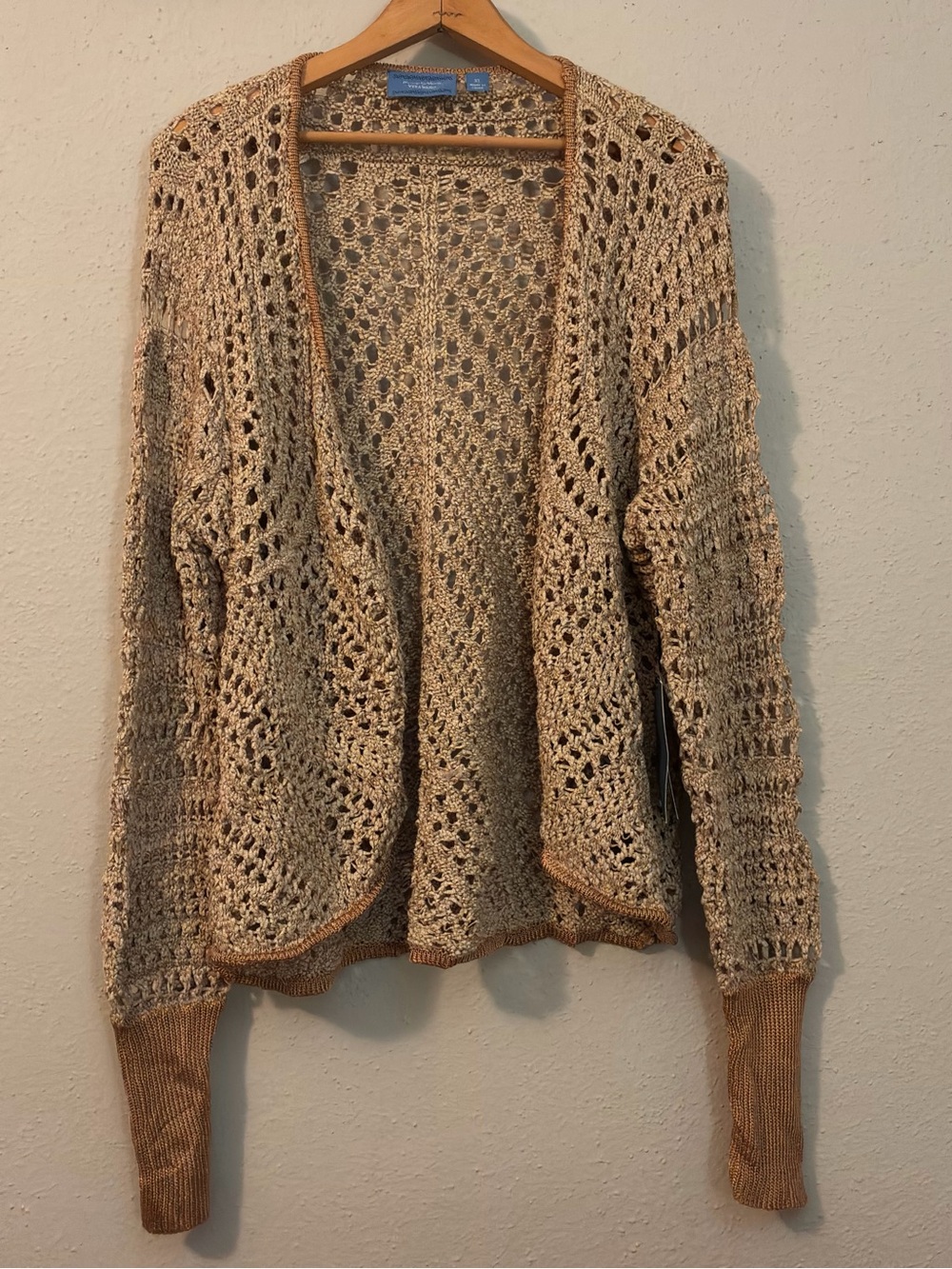 Simply Vera Vera Wang Open Knit Crochet Cardigan - XL